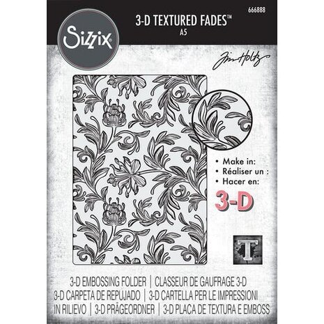 Sizzix 3D Texture Fades A5 Large Botanical (666888) Sizzix 3D Texture Fades A5 Large Botanical (666888)