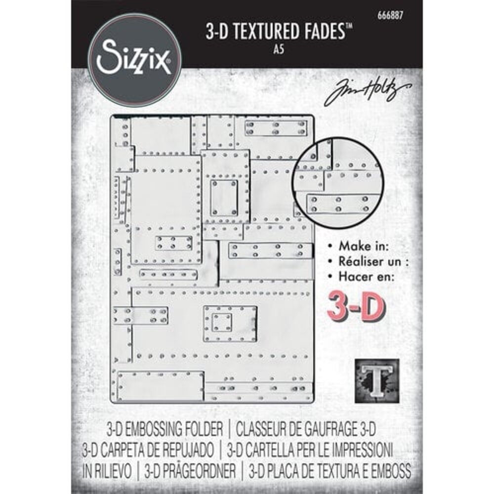 Sizzix 3D Texture Fades A5 Large Foundry (666887) Sizzix 3D Texture Fades A5 Large Foundry (666887)