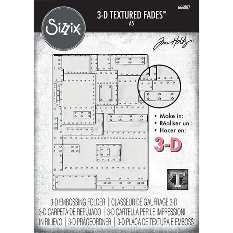 Sizzix 3D Texture Fades A5 Large Foundry (666887) Sizzix 3D Texture Fades A5 Large Foundry (666887)