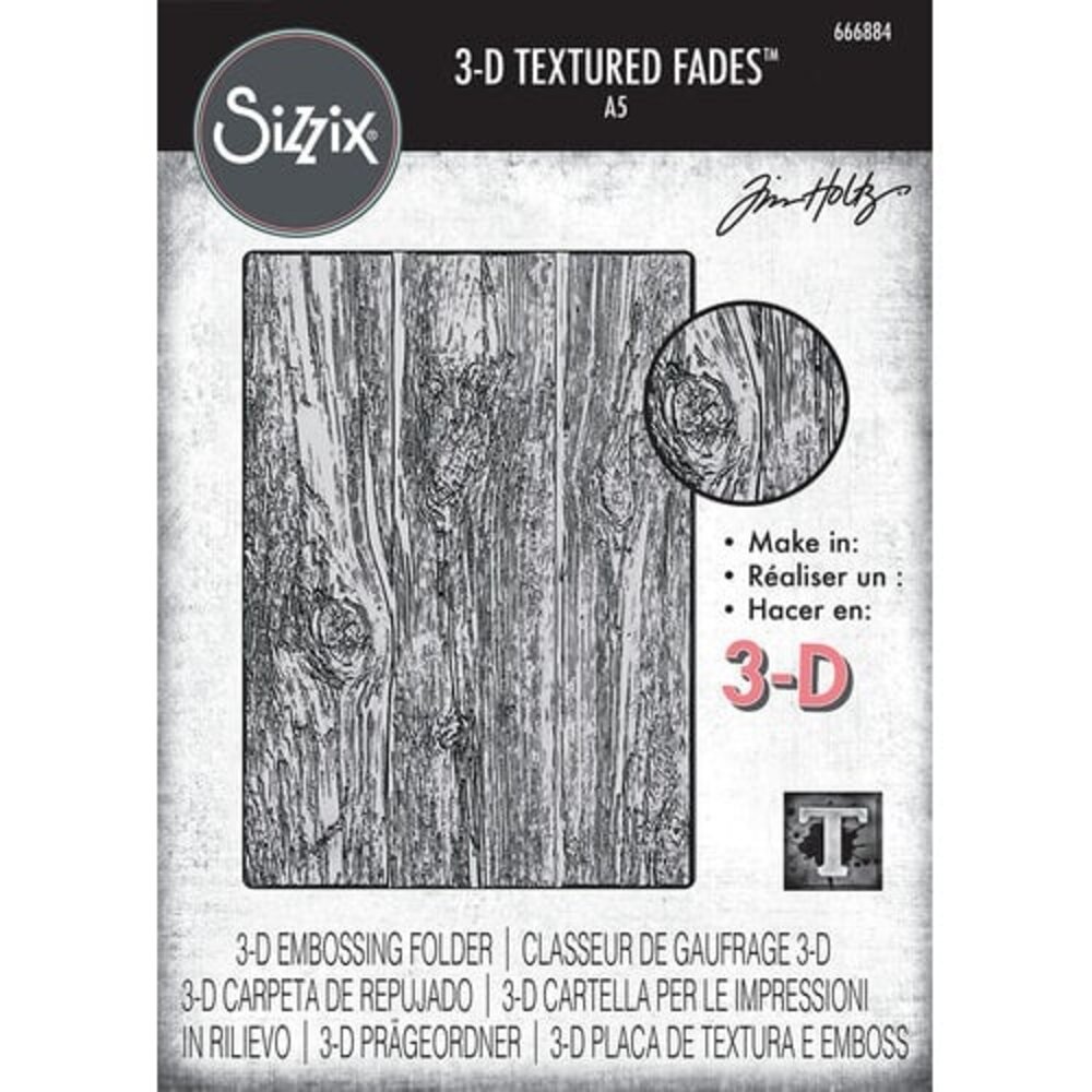 Sizzix 3D Texture Fades A5 Large Lumber (666884) Sizzix 3D Texture Fades A5 Large Lumber (666884)