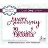 Creative Expressions Sue Wilson Craft Die Mini Expressions Duos Happy Anniversary (CEDME096) (OUTLET) Creative Expressions Sue Wilson Craft Die Mini Expressions Duos Happy Anniversary (CEDME096) (OUTLET)