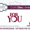 Creative Expressions Sue Wilson Craft Die Mini Expressions Art Deco For You (CEDME146) (OUTLET) Creative Expressions Sue Wilson Craft Die Mini Expressions Art Deco For You (CEDME146) (OUTLET)