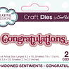 Creative Expressions Sue Wilson Craft Die Mini Shadowed Sentiments Congratulations (CEDSS032) (OUTLET) Creative Expressions Sue Wilson Craft Die Mini Shadowed Sentiments Congratulations (CEDSS032) (OUTLET)