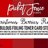 Picket Fence Studios Fabulous Foiling Toner Card Stock Christmas Berries Reds (6pcs) (FT-113) (OUTLET) Picket Fence Studios Fabulous Foiling Toner Card Stock Christmas Berries Reds (6pcs) (FT-113) (OUTLET)