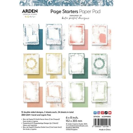 Arden Creative Studio Page Starters 6x8 Inch Paper Pad (ACSPP0005) Arden Creative Studio Page Starters 6x8 Inch Paper Pad (ACSPP0005)