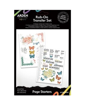 Arden Creative Studio Page Starters 6x8 Inch Rub-On Transfer Set (ACSRO0002) Arden Creative Studio Page Starters 6x8 Inch Rub-On Transfer Set (ACSRO0002)