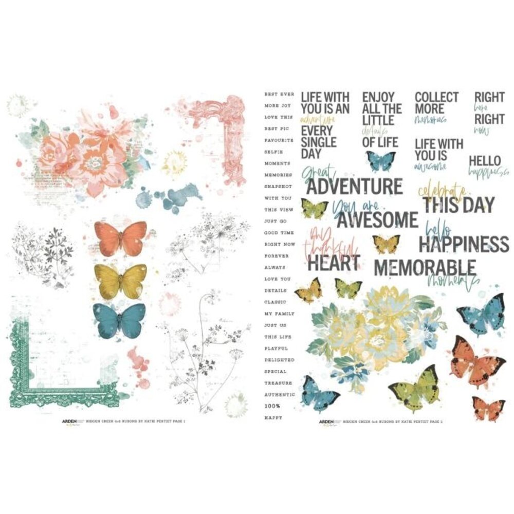 Arden Creative Studio Page Starters 6x8 Inch Rub-On Transfer Set (ACSRO0002) Arden Creative Studio Page Starters 6x8 Inch Rub-On Transfer Set (ACSRO0002)