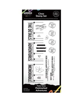 Arden Creative Studio Page Starters Postmarked Adventures 4x8 Inch Clear Stamp Set (ACSCS0009) Arden Creative Studio Page Starters Postmarked Adventures 4x8 Inch Clear Stamp Set (ACSCS0009)
