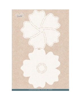 Card Deco Folding Card Stencil Blue Flower (CDEST070)
