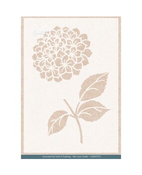 Card Deco Mixed Media Stencil Blue Hydrangea (CDEST071)