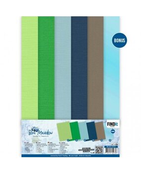 Berrie's Beauties Blue Meadow A4 Linen Cardstock Pack (BB-A4-10015)