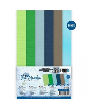 Berrie's Beauties Blue Meadow 4K Linen Cardstock Pack (BB-4K-10015)