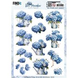 Berrie's Beauties Blue Meadow 3D Push Out Vase (SB11029)