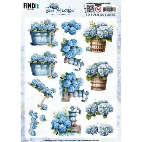 Berrie's Beauties Blue Meadow 3D Push Out Water Pump (SB11031) Berrie's Beauties Blue Meadow 3D Push Out Water Pump (SB11031)