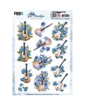 Berrie's Beauties Blue Meadow 3D Push Out Music (SB11032) Berrie's Beauties Blue Meadow 3D Push Out Music (SB11032)
