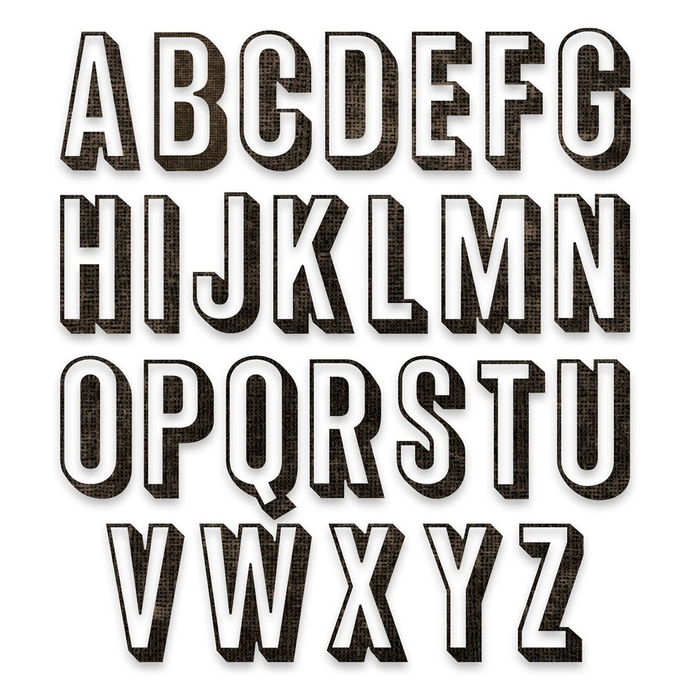 Sizzix Thinlits Die Set Alphanumeric Shadow Upper (664729)