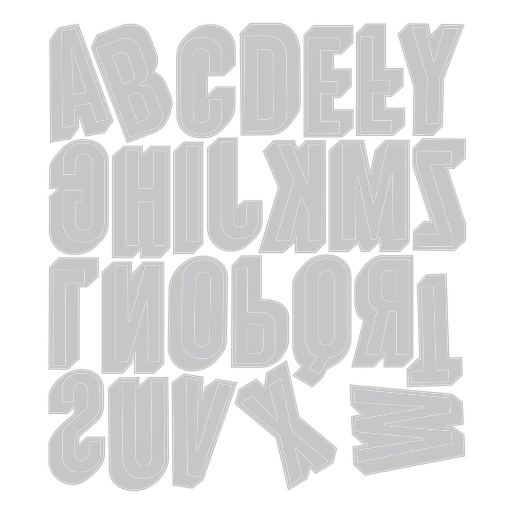 Sizzix Thinlits Die Set Alphanumeric Shadow Upper (664729)