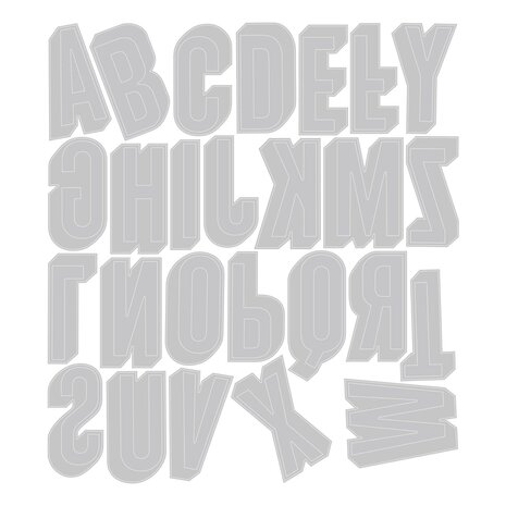 Sizzix Thinlits Die Set Alphanumeric Shadow Upper (664729)