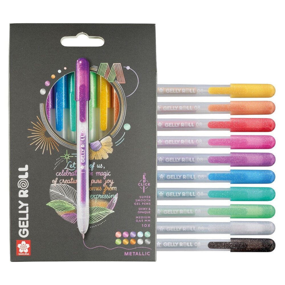 SAKURA Gelly Roll Gelpen Metallic Set (10pcs) (PXGBRAMET10) SAKURA Gelly Roll Gelpen Metallic Set (10pcs) (PXGBRAMET10)