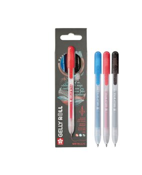 SAKURA Gelly Roll Gelpen Metallic Set Red Blue Black (3pcs) (PXGBRAMET3A) SAKURA Gelly Roll Gelpen Metallic Set Red Blue Black (3pcs) (PXGBRAMET3A)