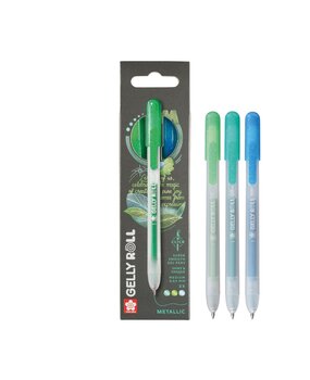 SAKURA Gelly Roll Gelpen Metallic Set Emerald Green Blue (3pcs) (PXGBRAMET3D) SAKURA Gelly Roll Gelpen Metallic Set Emerald Green Blue (3pcs) (PXGBRAMET3D)