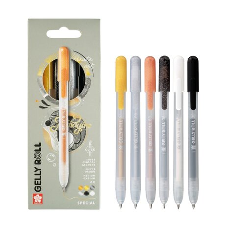 SAKURA Gelly Roll Gelpen Special Mix Set (6pcs) (PXGBRAMIX6) SAKURA Gelly Roll Gelpen Special Mix Set (6pcs) (PXGBRAMIX6)