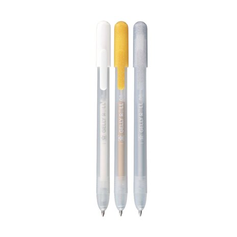 SAKURA Gelly Roll Gelpen Special Mix Set Silver Gold White (3pcs) (PXGBRAMIX3A)