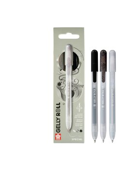 SAKURA Gelly Roll Gelpen Special Mix Set Black Silver (3pcs) (PXGBRAMIX3B) SAKURA Gelly Roll Gelpen Special Mix Set Black Silver (3pcs) (PXGBRAMIX3B)