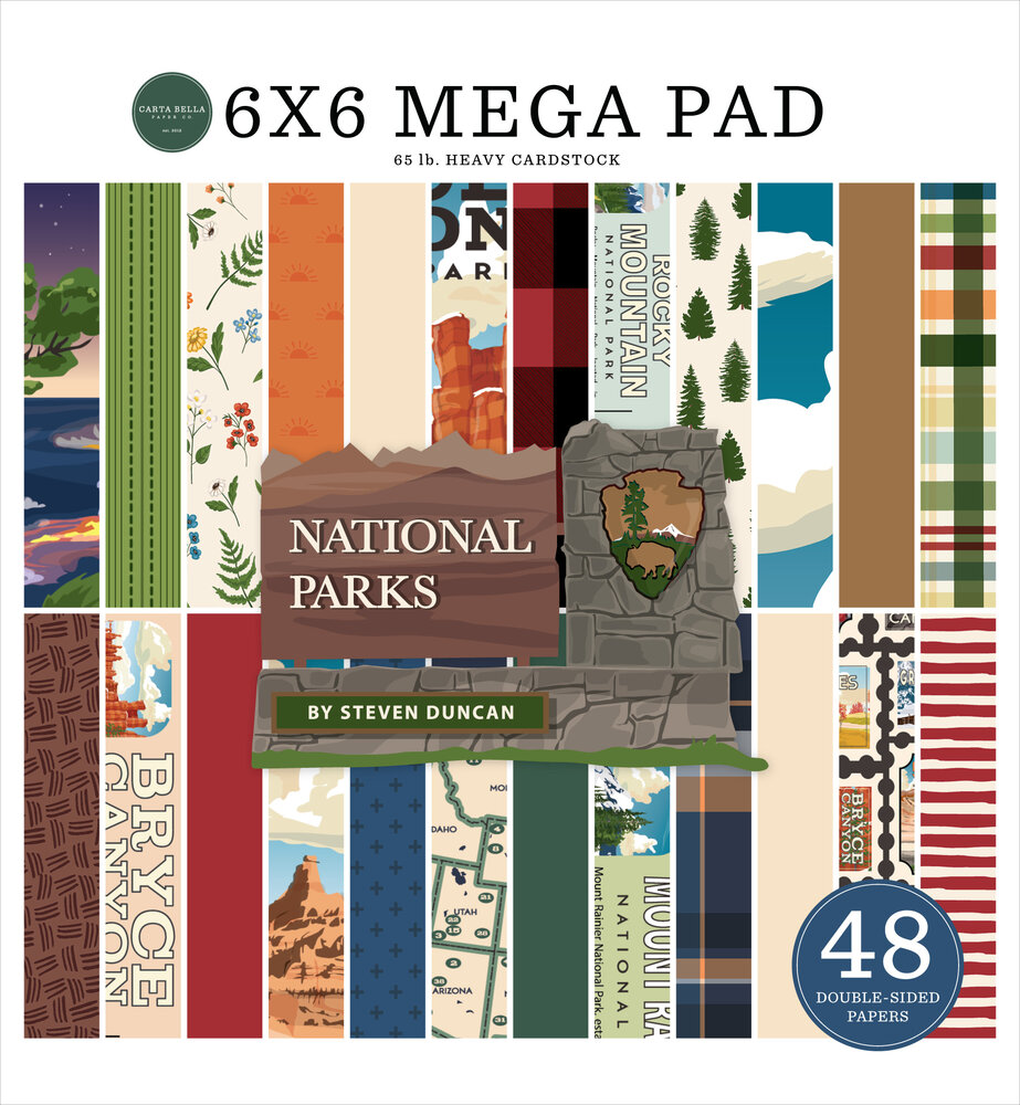 Carta Bella National Parks 6x6 Inch Mega Pad (CBN443031) Carta Bella National Parks 6x6 Inch Mega Pad (CBN443031)