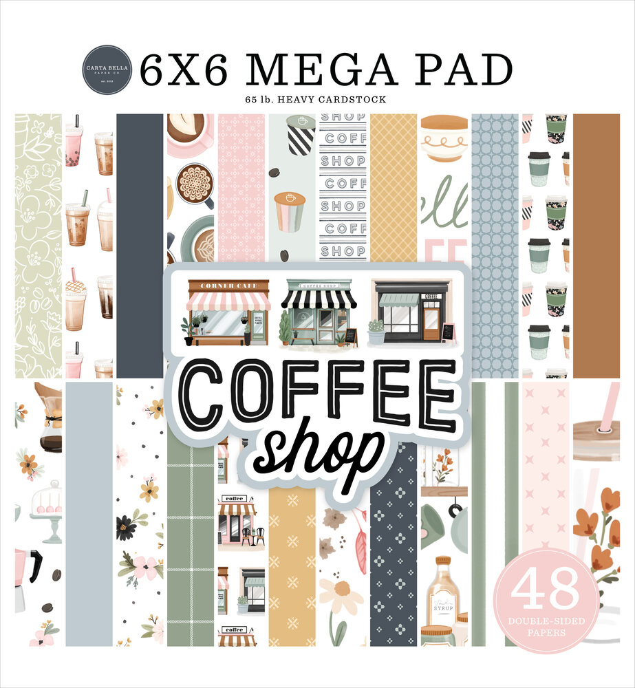 Carta Bella Coffee Shop 6x6 Inch Mega Pad (CBCS446031) Carta Bella Coffee Shop 6x6 Inch Mega Pad (CBCS446031)