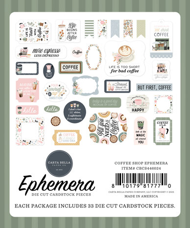Carta Bella Coffee Shop Ephemera (CBCS446024) Carta Bella Coffee Shop Ephemera (CBCS446024)