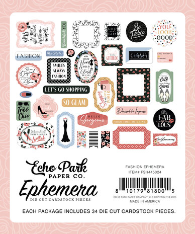 Echo Park Fashion Ephemera (FSH445024) Echo Park Fashion Ephemera (FSH445024)