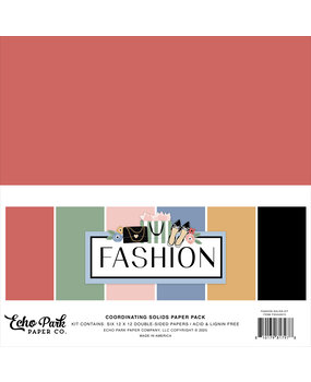 Echo Park Fashion 12x12 Inch Coordination Solids Paper Pack (FSH445015)