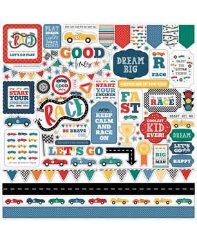 Echo Park Vroom! 12x12 Inch Element Sticker (VR447014)