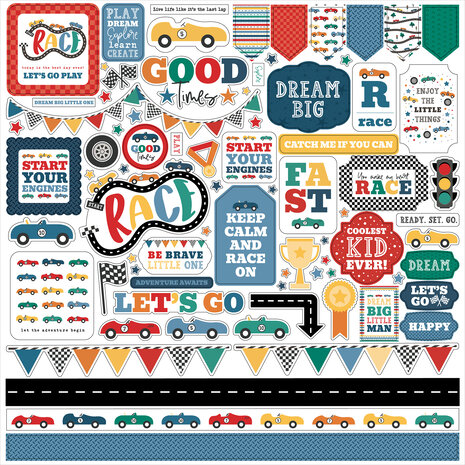 Echo Park Vroom! 12x12 Inch Element Sticker (VR447014) Echo Park Vroom! 12x12 Inch Element Sticker (VR447014)
