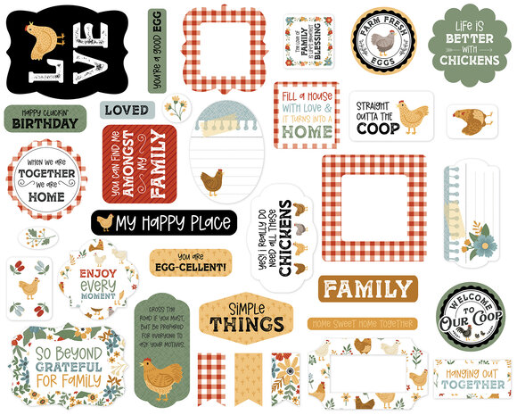 Echo Park Chickens Ephemera (CK448024) Echo Park Chickens Ephemera (CK448024)