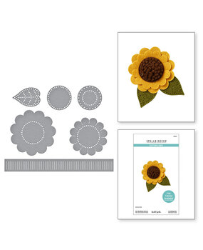Spellbinders Summer Felt Stitch & Create Sunflower Bloom Dies (S6-257) Spellbinders Summer Felt Stitch & Create Sunflower Bloom Dies (S6-257)