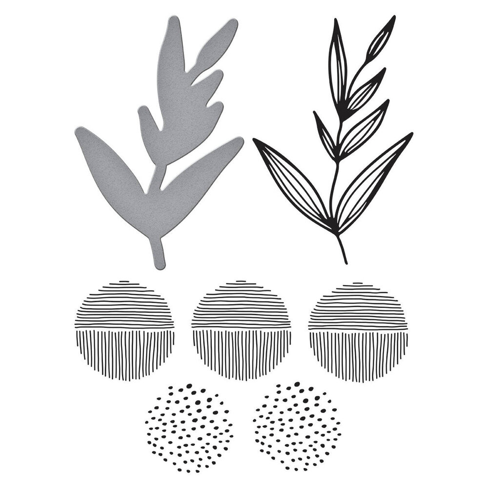 Spellbinders Modern Botanicals Growing Registration Press Plate & Die Set  (BPR-027)