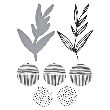 Spellbinders Modern Botanicals Growing Registration Press Plate & Die Set  (BPR-027)