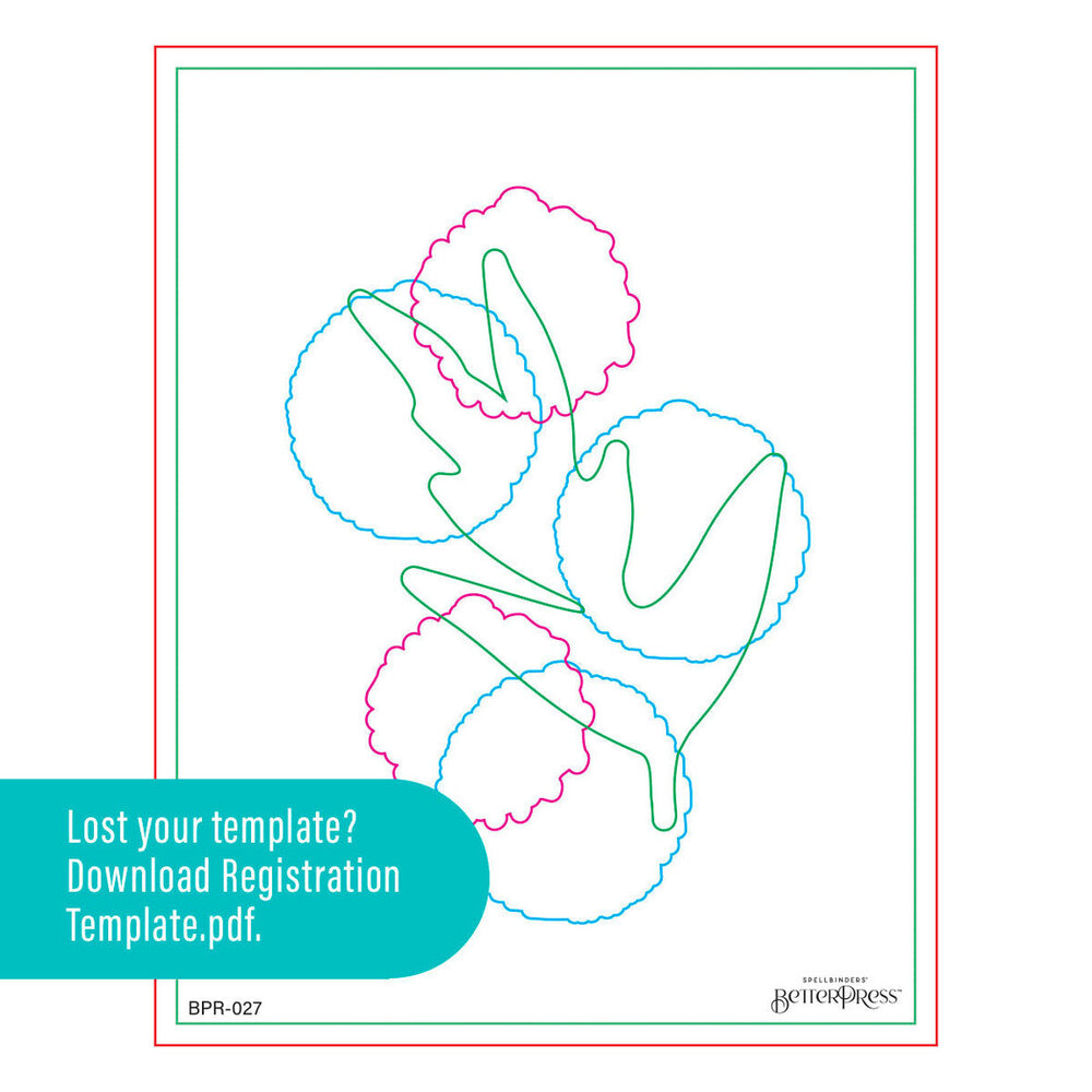 Spellbinders Modern Botanicals Growing Registration Press Plate & Die Set  (BPR-027)