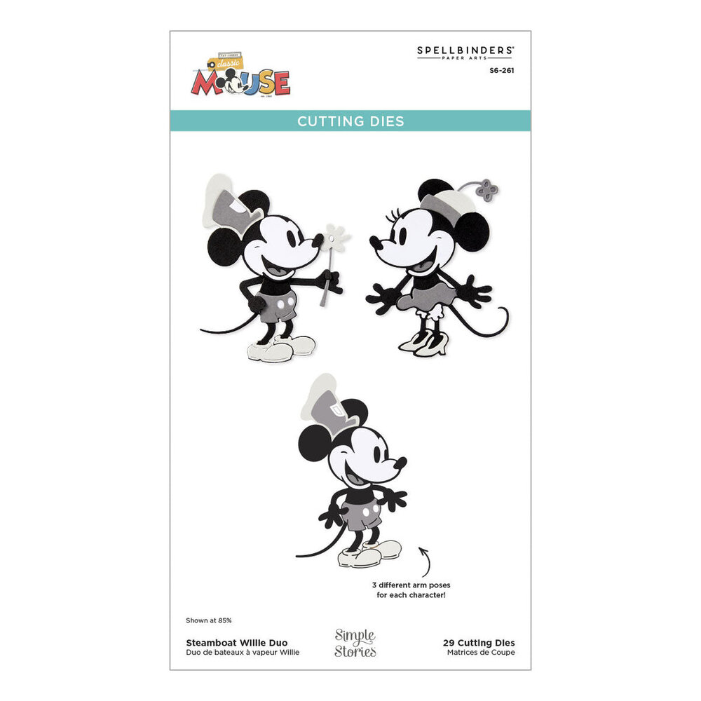 Spellbinders Say Cheese Classic Mouse Steamboat Willie Duo Dies (S6-261) Spellbinders Say Cheese Classic Mouse Steamboat Willie Duo Dies (S6-261)