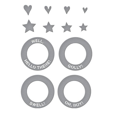 Spellbinders Say Cheese Classic Mouse Frame & Sentiments Dies (S4-1470) Spellbinders Say Cheese Classic Mouse Frame & Sentiments Dies (S4-1470)