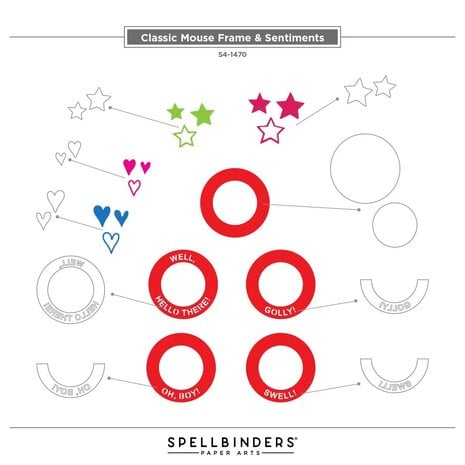 Spellbinders Say Cheese Classic Mouse Frame & Sentiments Dies (S4-1470) Spellbinders Say Cheese Classic Mouse Frame & Sentiments Dies (S4-1470)