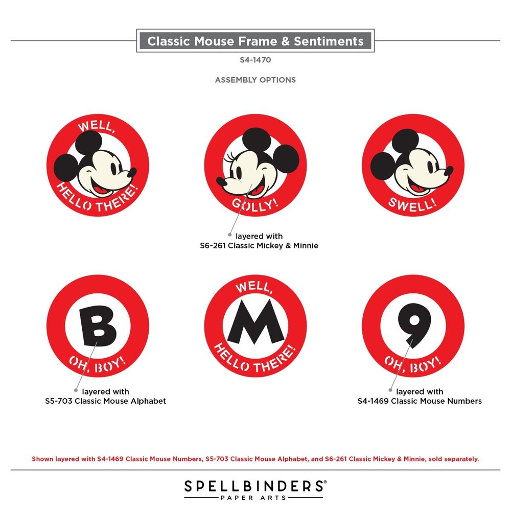 Spellbinders Say Cheese Classic Mouse Frame & Sentiments Dies (S4-1470) Spellbinders Say Cheese Classic Mouse Frame & Sentiments Dies (S4-1470)