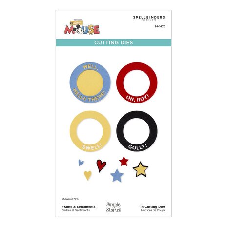 Spellbinders Say Cheese Classic Mouse Frame & Sentiments Dies (S4-1470) Spellbinders Say Cheese Classic Mouse Frame & Sentiments Dies (S4-1470)