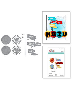 Spellbinders Say Cheese Classic Mouse Flags & Banners Dies (S4-1471) Spellbinders Say Cheese Classic Mouse Flags & Banners Dies (S4-1471)