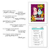 Spellbinders Cheerful Chirps Spread Your Wings Sentiments Clear Stamp (STP-252)
