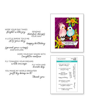 Spellbinders Cheerful Chirps Spread Your Wings Sentiments Clear Stamp (STP-252) Spellbinders Cheerful Chirps Spread Your Wings Sentiments Clear Stamp (STP-252)