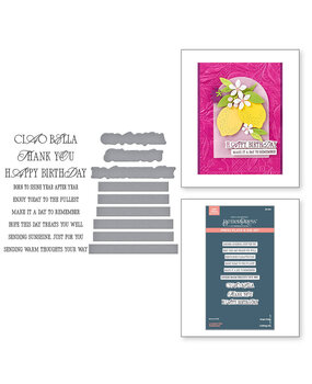 Spellbinders La Dolce Vita Sentiments BetterPress Plate & Die Set (BP-309)