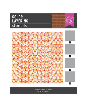Hero Arts Retro Kitchen Retro Rainbow Color Layering Stencils (SA303) Hero Arts Retro Kitchen Retro Rainbow Color Layering Stencils (SA303)